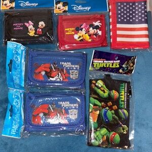 Disney Mickey and Minnie Wallet Trio - Black, Red, Blue